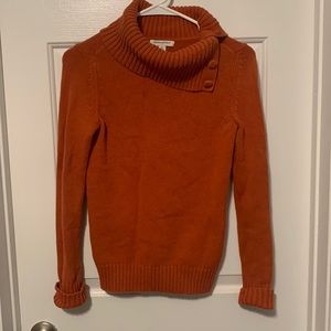 Orange turtleneck